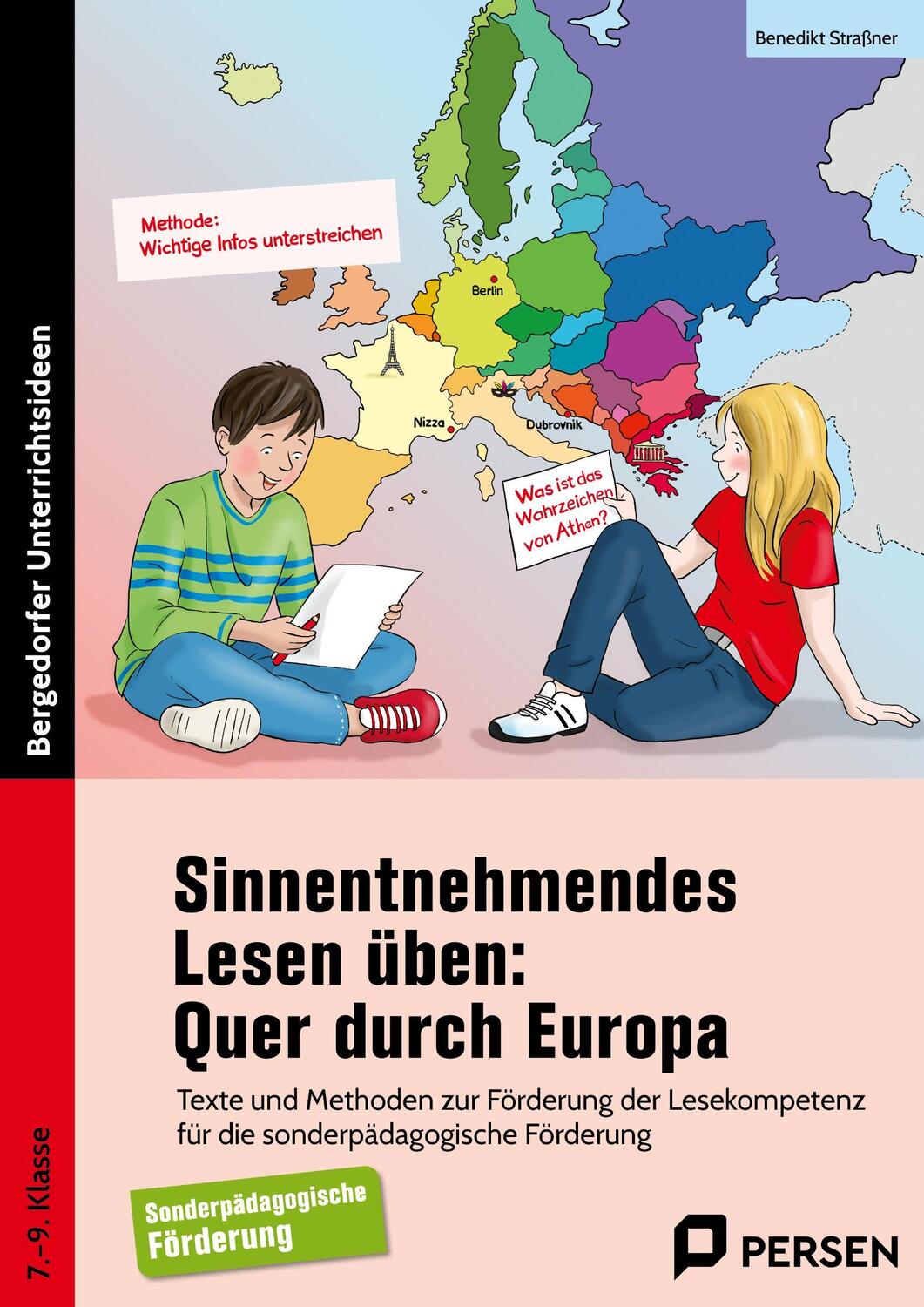 Cover: 9783403211808 | Sinnentnehmendes Lesen üben: Quer durch Europa | Benedikt Straßner