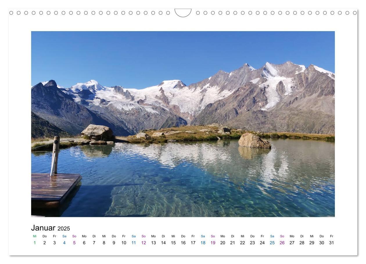 Bild: 9783435199945 | Perlen im Saastal Wallis Schweiz (Wandkalender 2025 DIN A3 quer),...