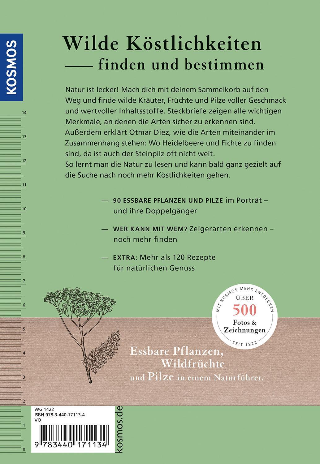 Rückseite: 9783440171134 | Unsere essbare Natur | Otmar Diez | Taschenbuch | 272 S. | Deutsch