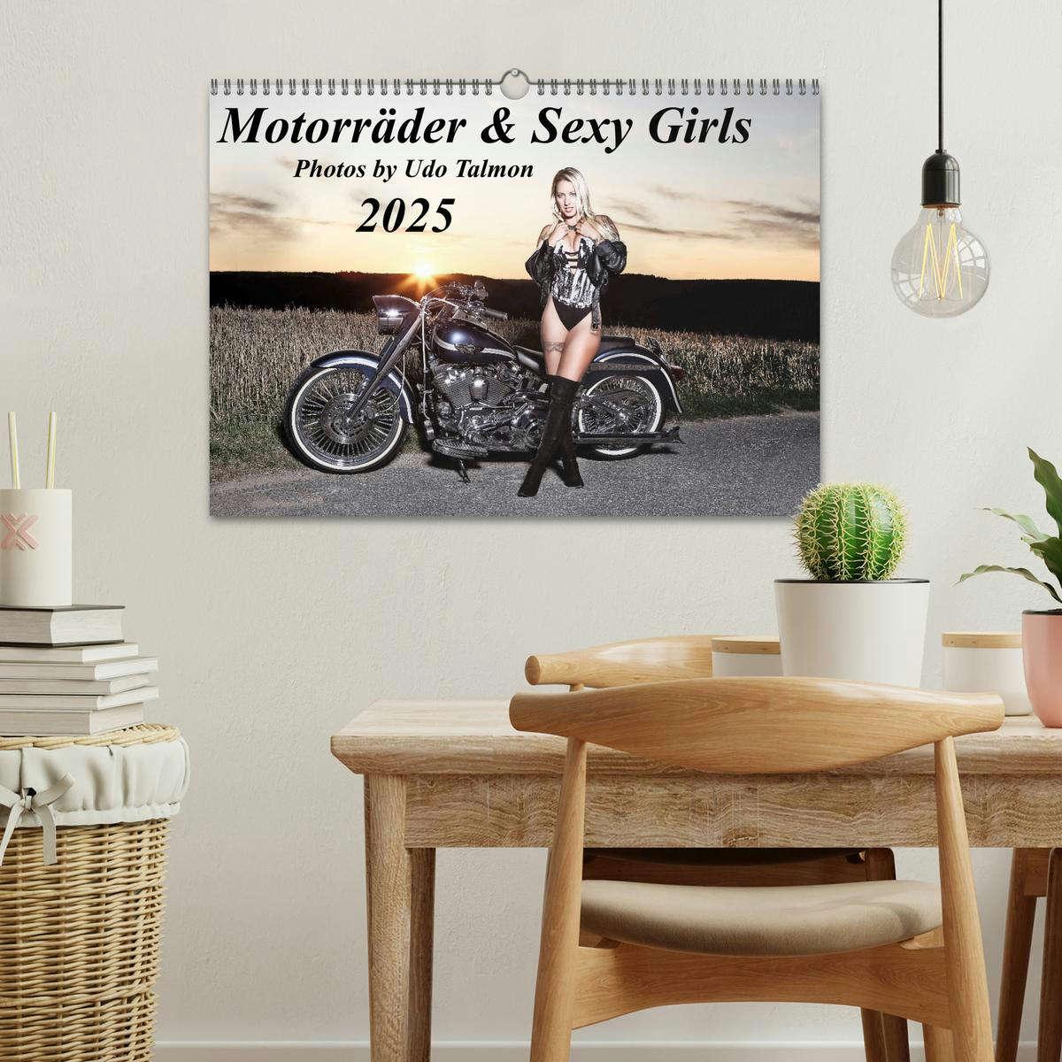 Bild: 9783435206070 | Motorräder &amp; Sexy Girls (Wandkalender 2025 DIN A3 quer), CALVENDO...