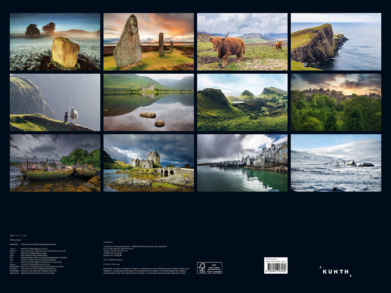 Bild: 9783965913462 | Schottland - KUNTH Wandkalender 2025 | Kalender | 14 S. | Deutsch