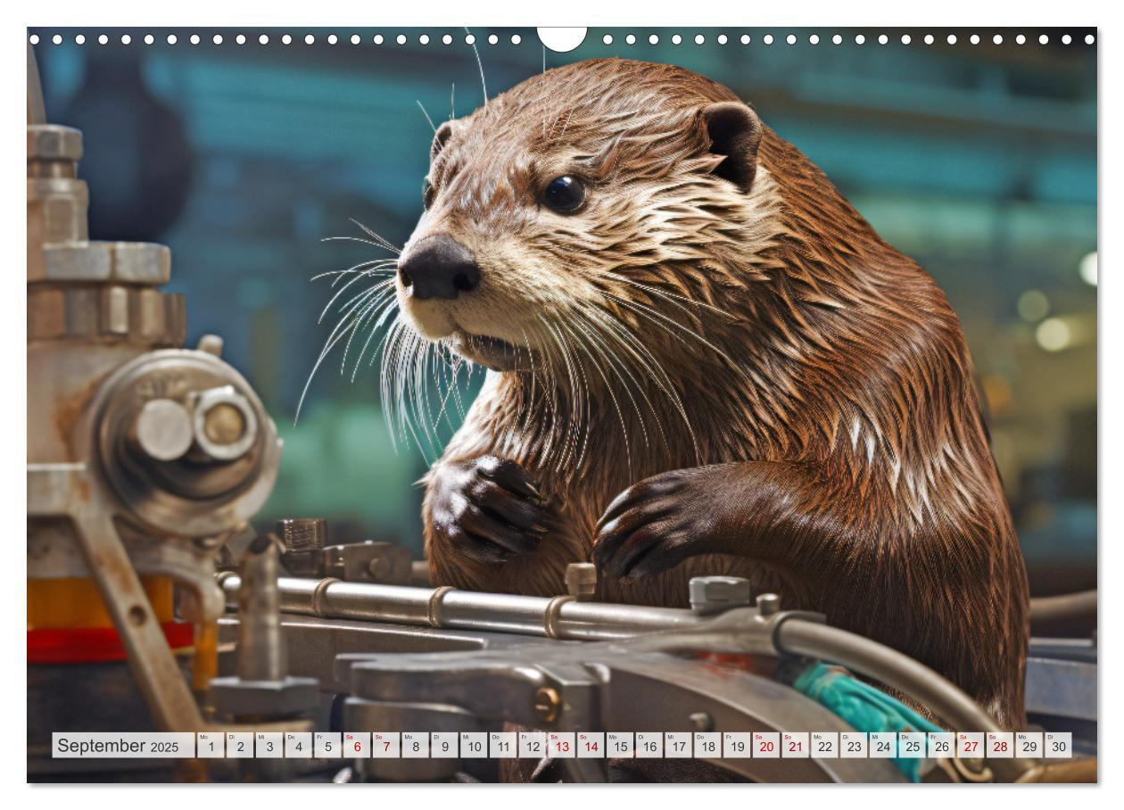 Bild: 9783383891984 | Otter bei der Arbeit (Wandkalender 2025 DIN A3 quer), CALVENDO...