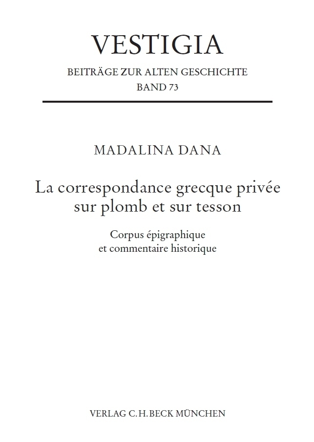 Cover: 9783406774393 | La correspondance grecque privée sur plomb et sur tesson | Dana | Buch