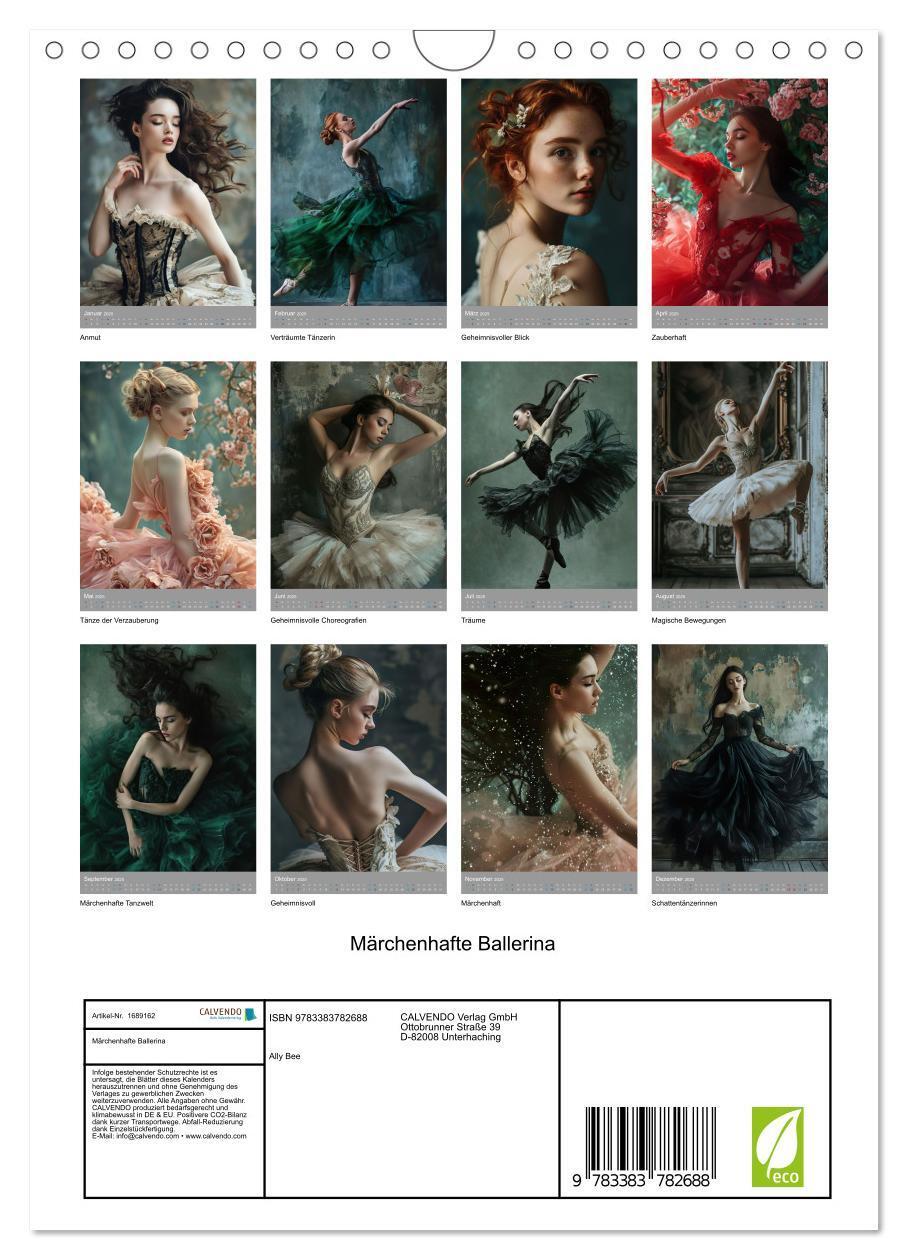 Bild: 9783383782688 | Märchenhafte Ballerina (Wandkalender 2025 DIN A4 hoch), CALVENDO...