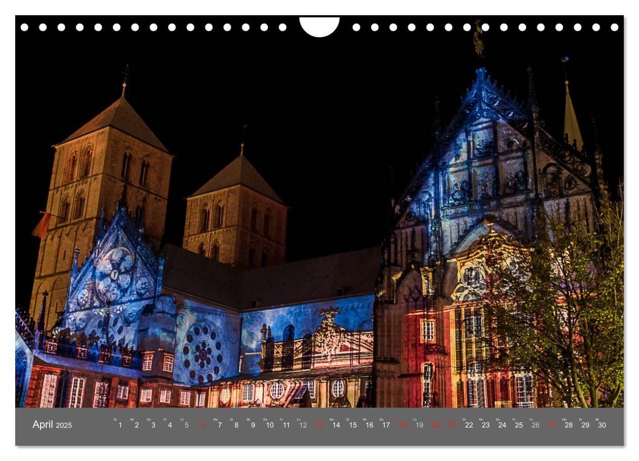 Bild: 9783435558889 | Leuchtendes Münster 2025 - die Metropole Westfalens (Wandkalender...