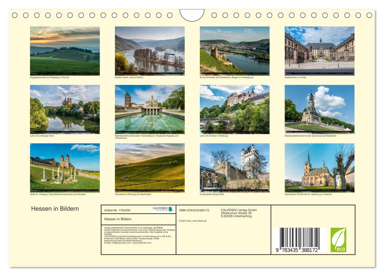 Bild: 9783435388172 | Hessen in Bildern (Wandkalender 2025 DIN A4 quer), CALVENDO...