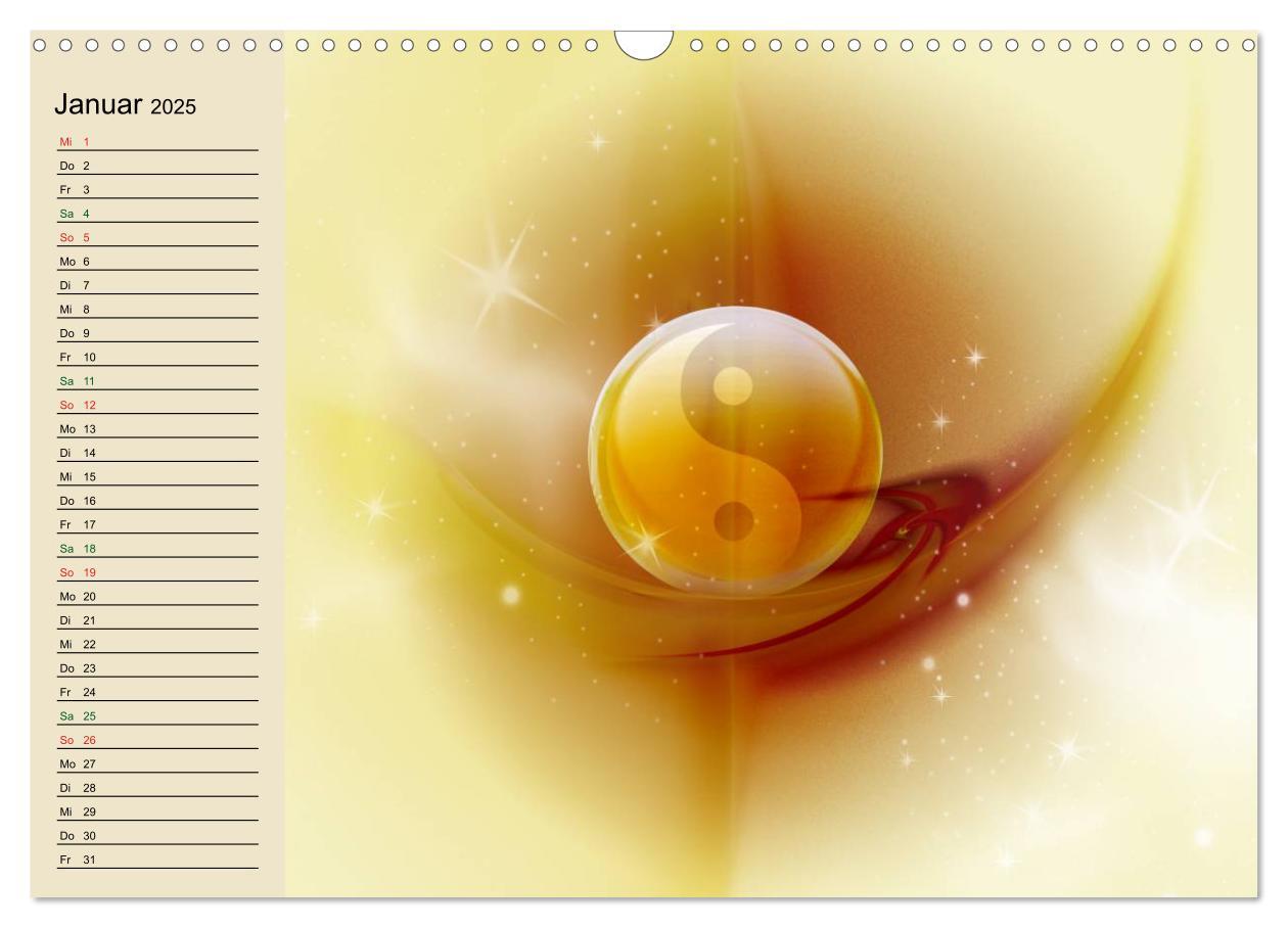 Bild: 9783435553952 | Buddha und Yin Yang (Wandkalender 2025 DIN A3 quer), CALVENDO...