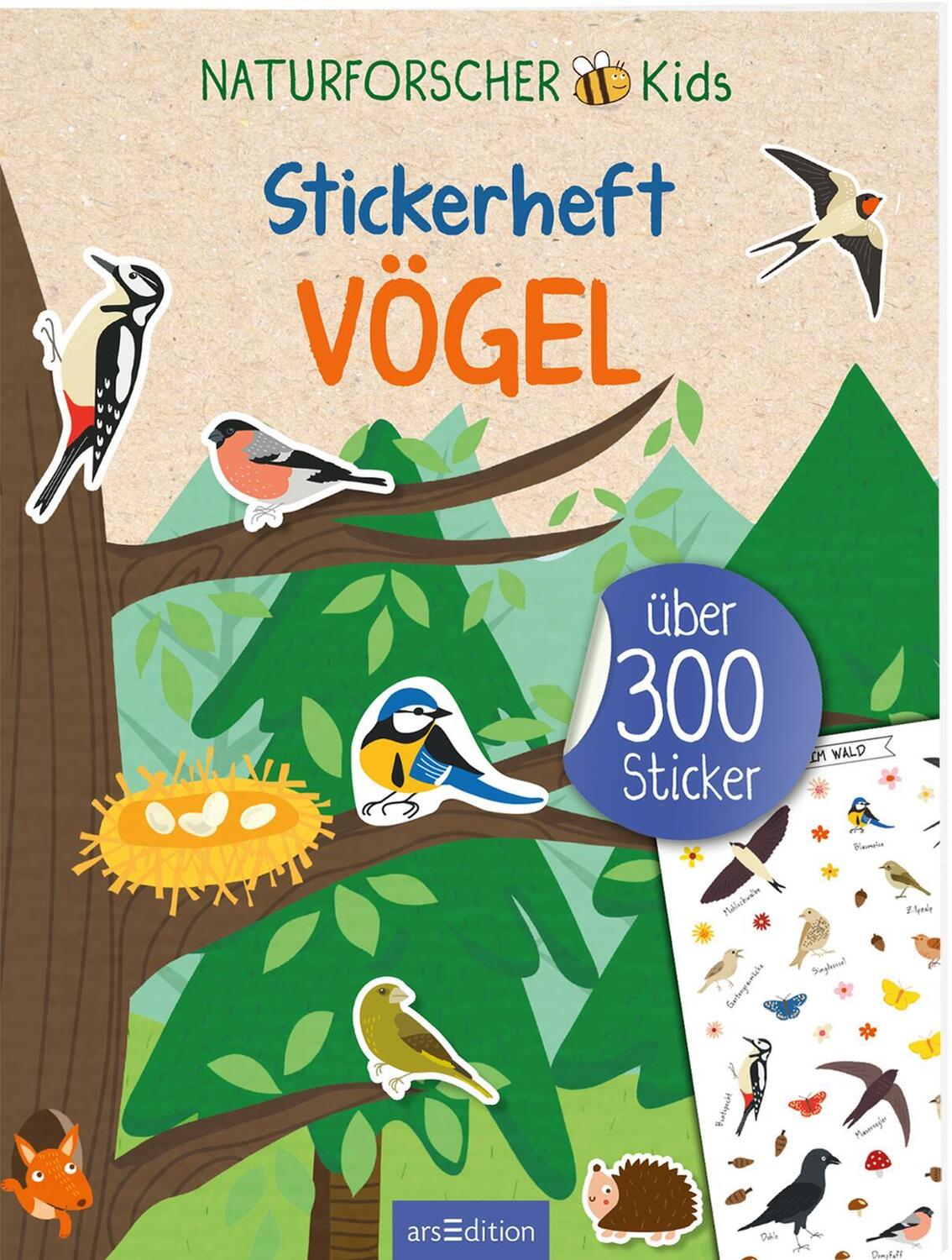 Cover: 9783845855882 | Naturforscher-Kids - Stickerheft Vögel | Über 300 Sticker | Buch