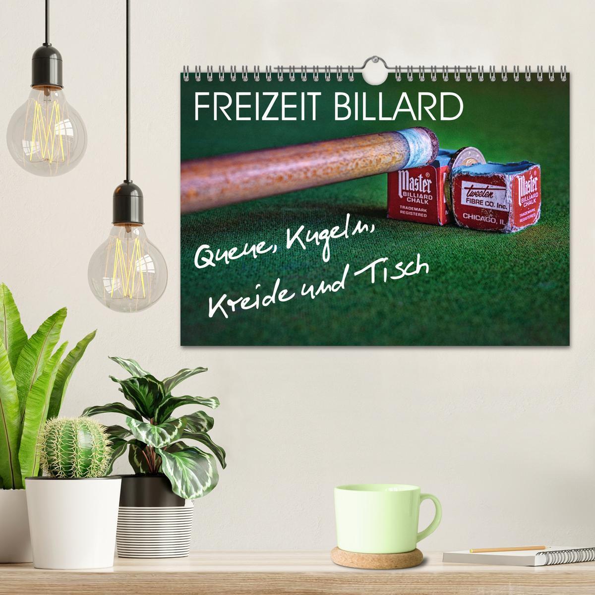 Bild: 9783435214860 | Freizeit Billard - Queue, Kugeln, Kreide und Tisch (Wandkalender...