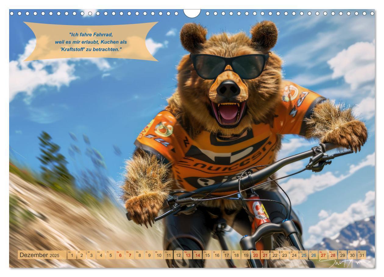 Bild: 9783457154328 | Der tierisch lustige Fahrradkalender (Wandkalender 2025 DIN A3...