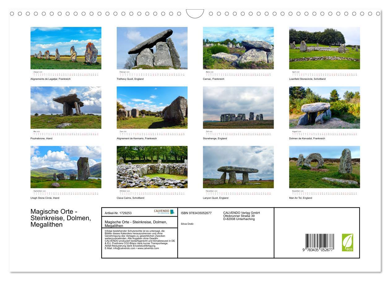 Bild: 9783435052677 | Magische Orte - Steinkreise, Dolmen, Megalithen (Wandkalender 2025...