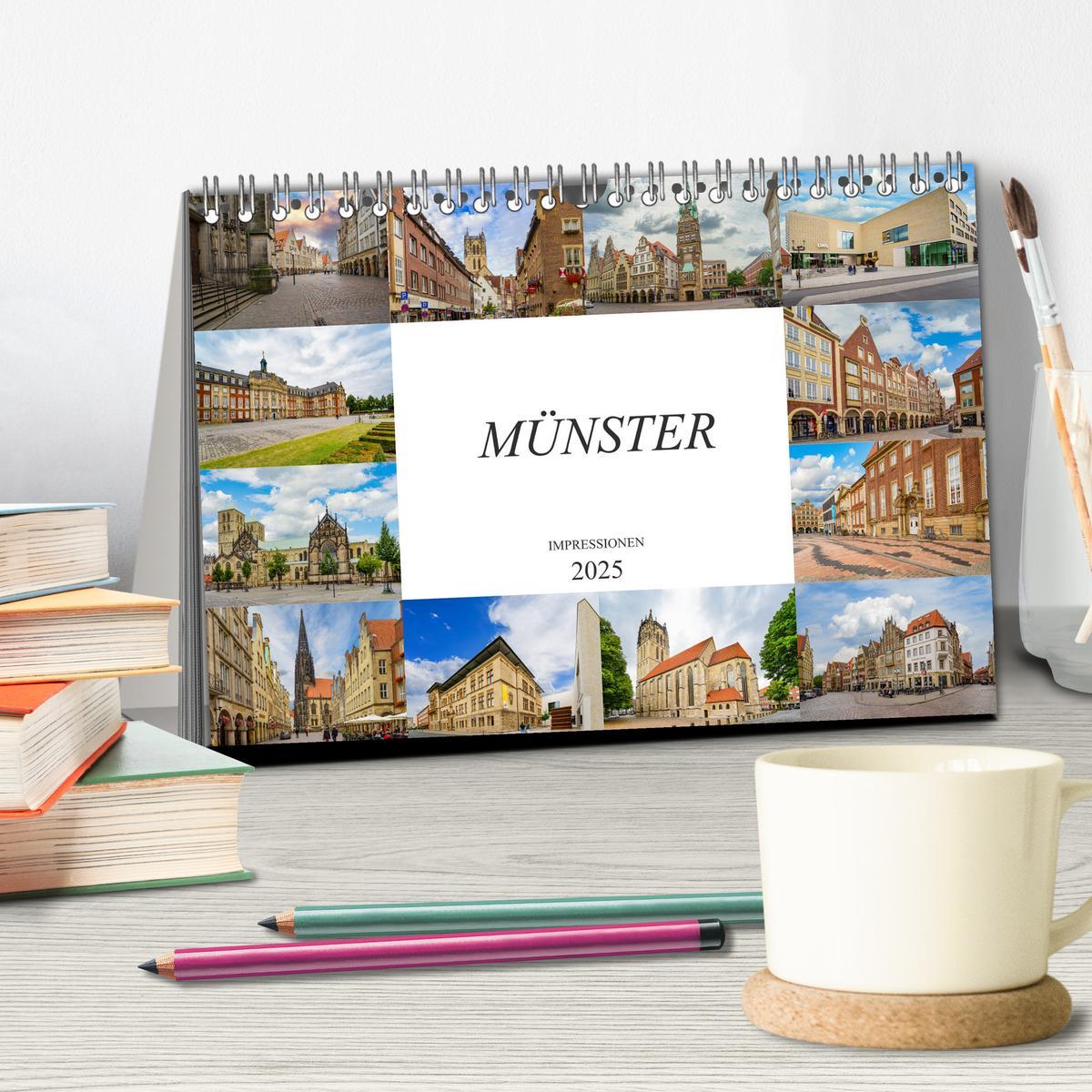 Bild: 9783435213030 | Münster Impressionen (Tischkalender 2025 DIN A5 quer), CALVENDO...