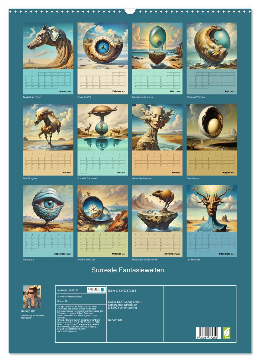 Bild: 9783457172858 | Surreale Fantasiewelten (Wandkalender 2025 DIN A2 hoch), CALVENDO...