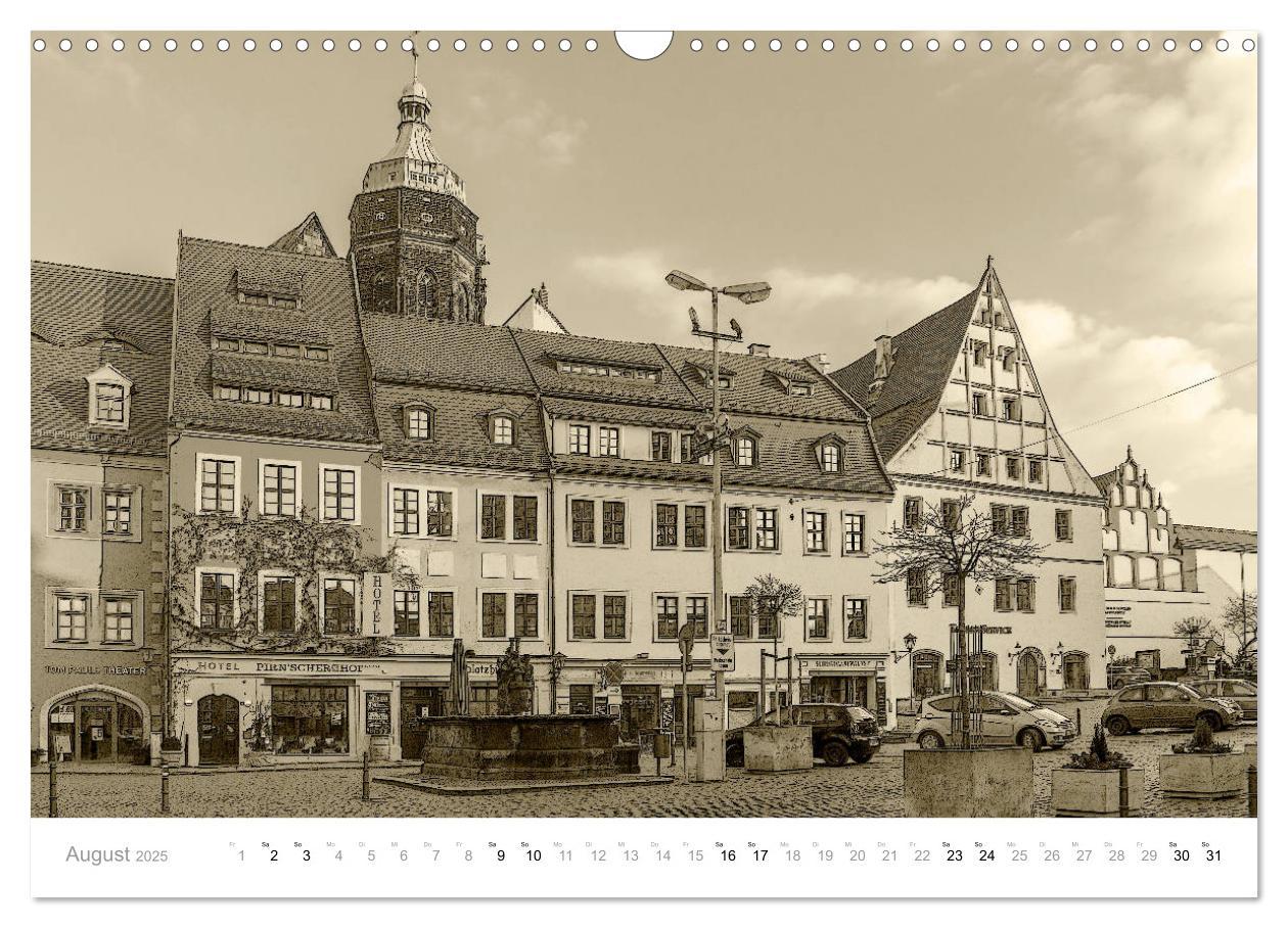 Bild: 9783435244423 | Nostalgiekalender Pirna (Wandkalender 2025 DIN A3 quer), CALVENDO...