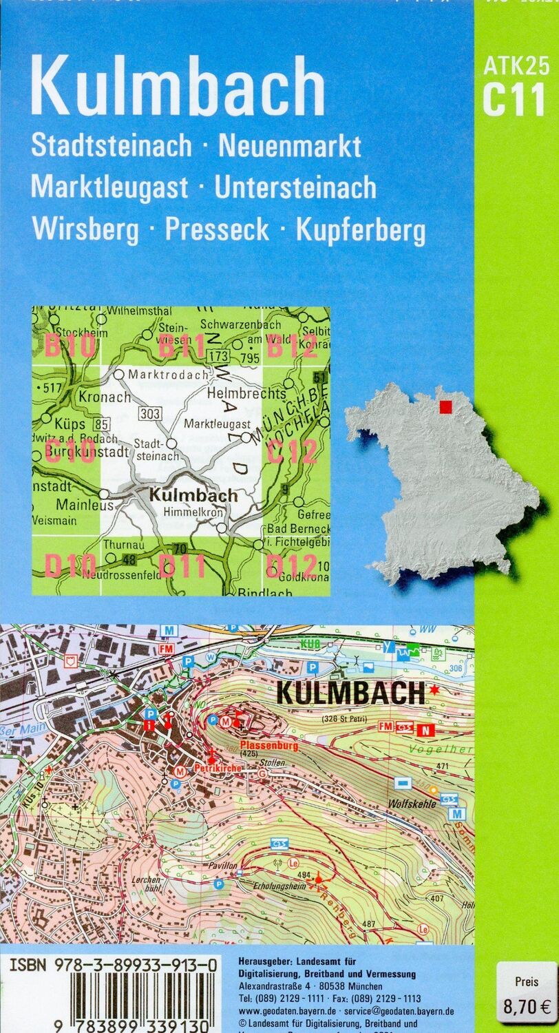 Bild: 9783899339130 | Kulmbach 1 : 25 000 | Digitalisierung | (Land-)Karte | Deutsch | 2021