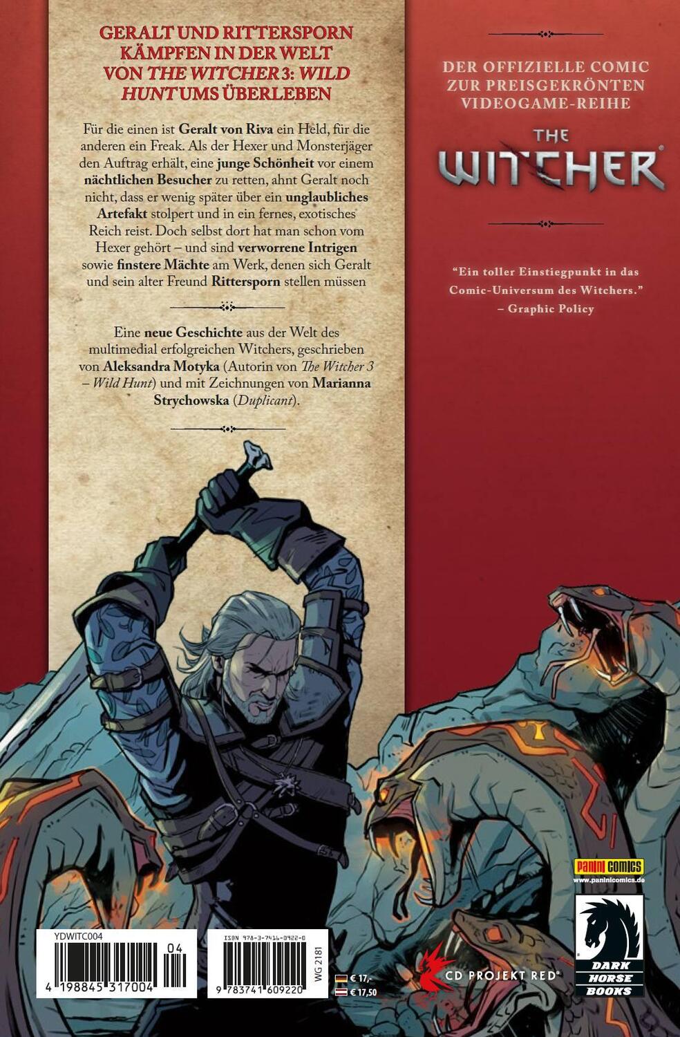 Rückseite: 9783741609220 | The Witcher | Bd. 4: Von Fleisch und Flammen | Motyka (u. a.) | Buch