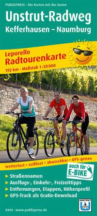 Cover: 9783899203448 | Unstrut-Radweg, Kefferhausen - Naumburg 1 : 50 000 | (Land-)Karte