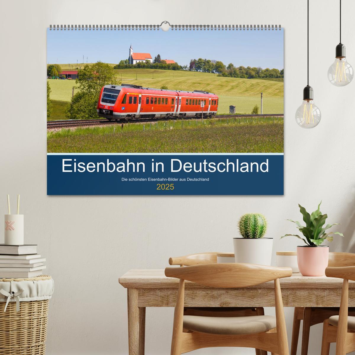 Bild: 9783435034772 | Eisenbahn in Deutschland (Wandkalender 2025 DIN A2 quer), CALVENDO...