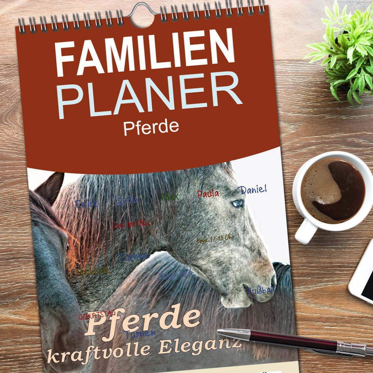 Bild: 9783457115633 | Familienplaner 2025 - Pferde - kraftvolle Eleganz mit 5 Spalten...