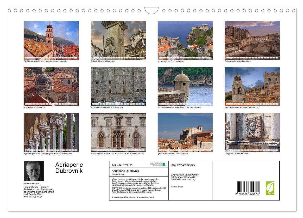 Bild: 9783435325573 | Adriaperle Dubrovnik (Wandkalender 2025 DIN A3 quer), CALVENDO...