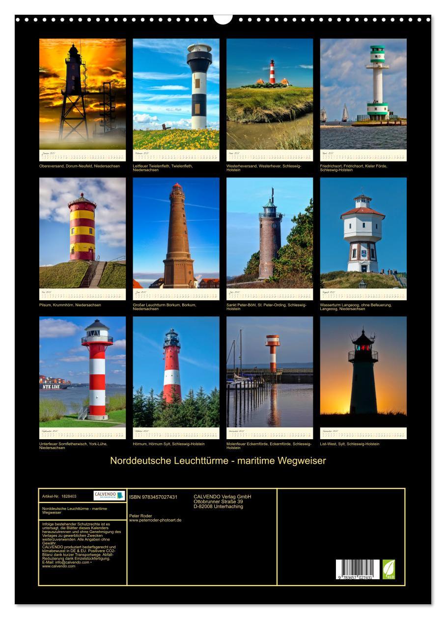 Bild: 9783457027431 | Norddeutsche Leuchttürme - maritime Wegweiser (Wandkalender 2025...