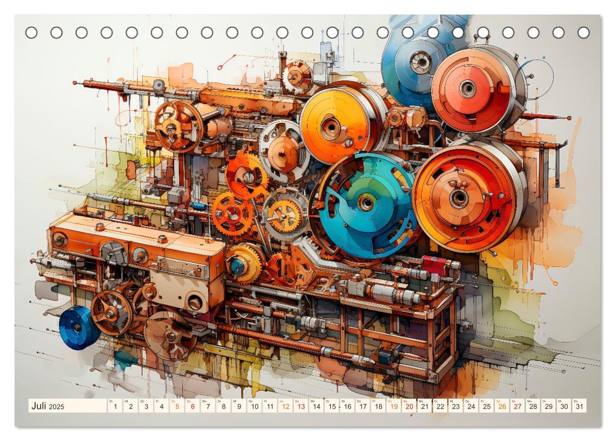 Bild: 9783383878213 | Maschinen Zukunft Kunst (Tischkalender 2025 DIN A5 quer), CALVENDO...