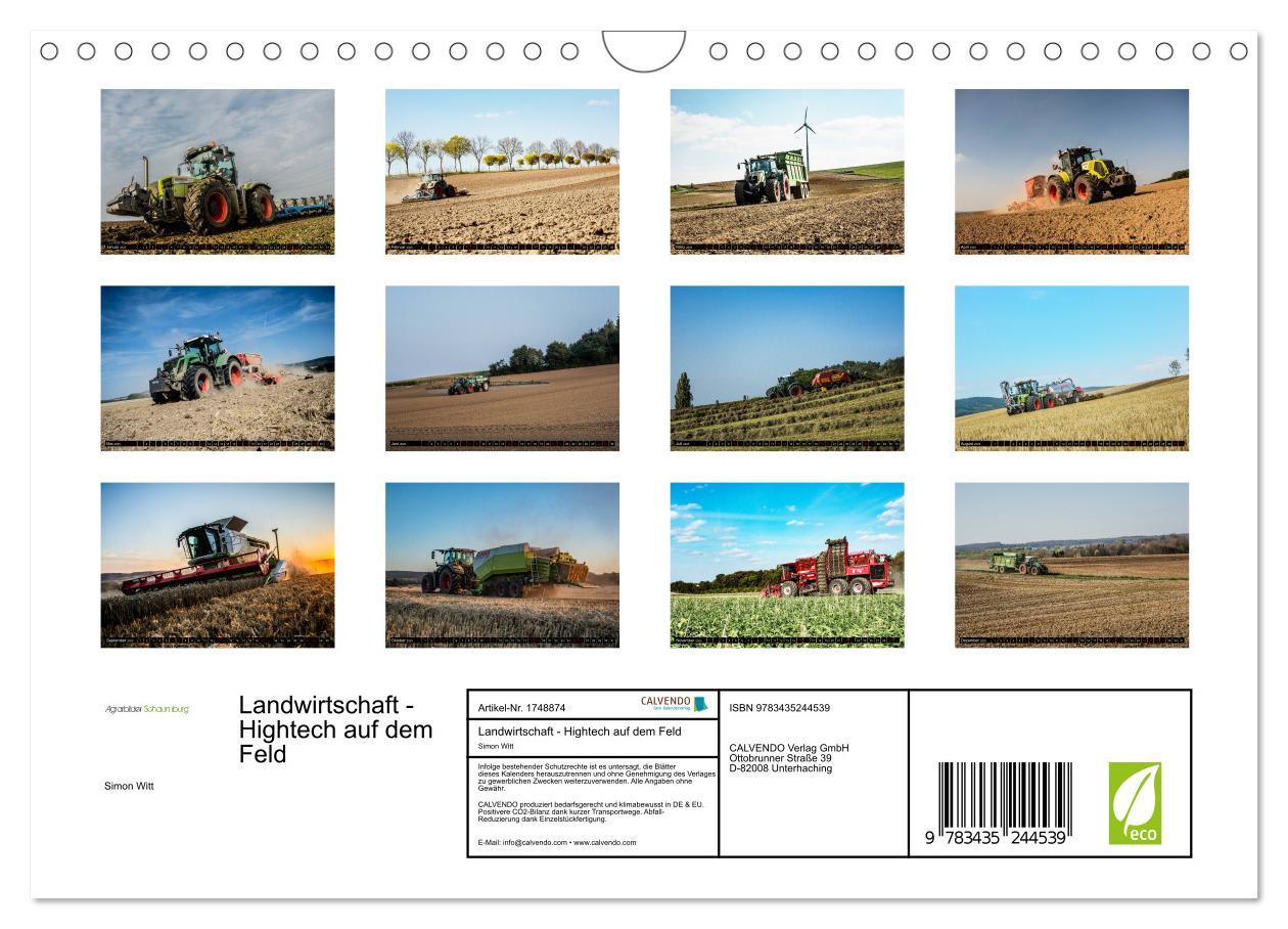 Bild: 9783435244539 | Landwirtschaft - Hightech auf dem Feld (Wandkalender 2025 DIN A4...