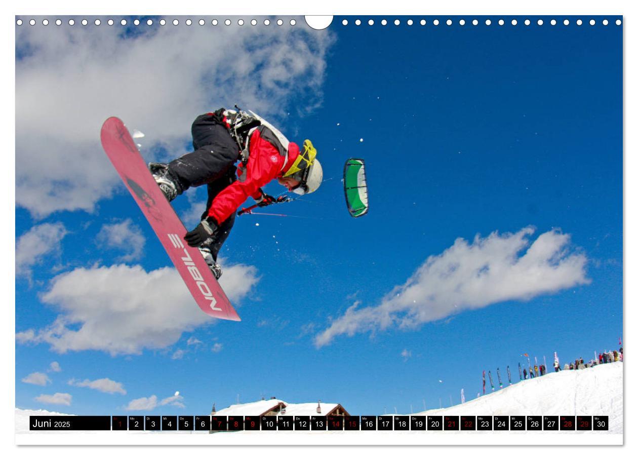 Bild: 9783435440474 | Snowkiting (Wandkalender 2025 DIN A3 quer), CALVENDO Monatskalender