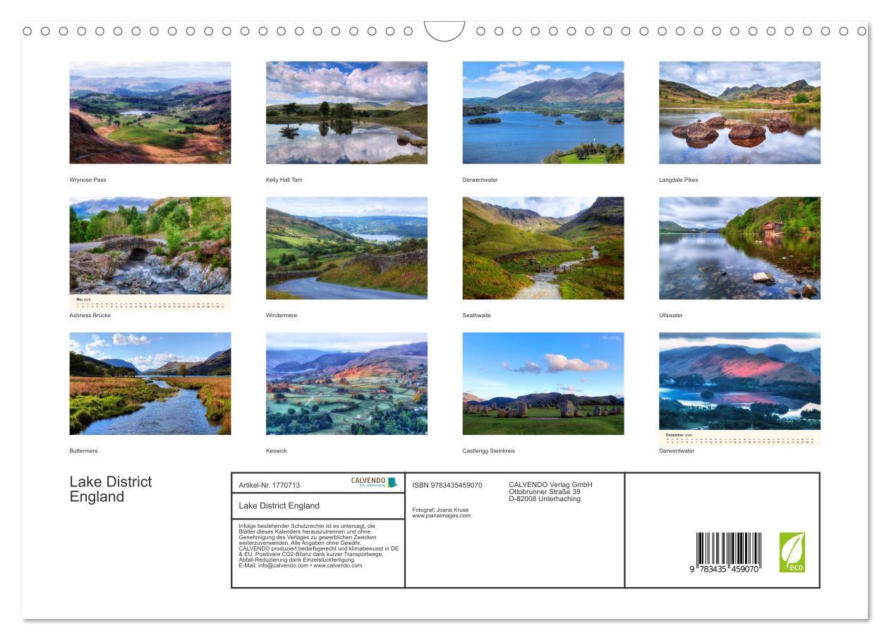 Bild: 9783435459070 | Lake District England (Wandkalender 2025 DIN A3 quer), CALVENDO...