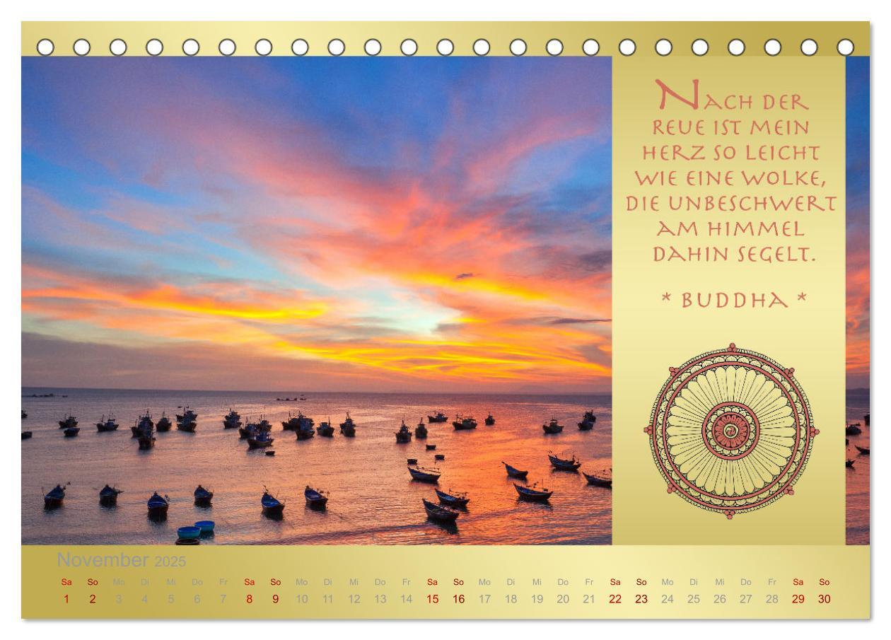 Bild: 9783435085194 | BUDDHA IM GLÜCK - Buddhistische Weisheiten (Tischkalender 2025 DIN...