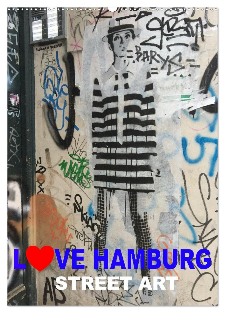 Cover: 9783435933877 | LOVE HAMBURG - STREET ART (Wandkalender 2025 DIN A2 hoch), CALVENDO...