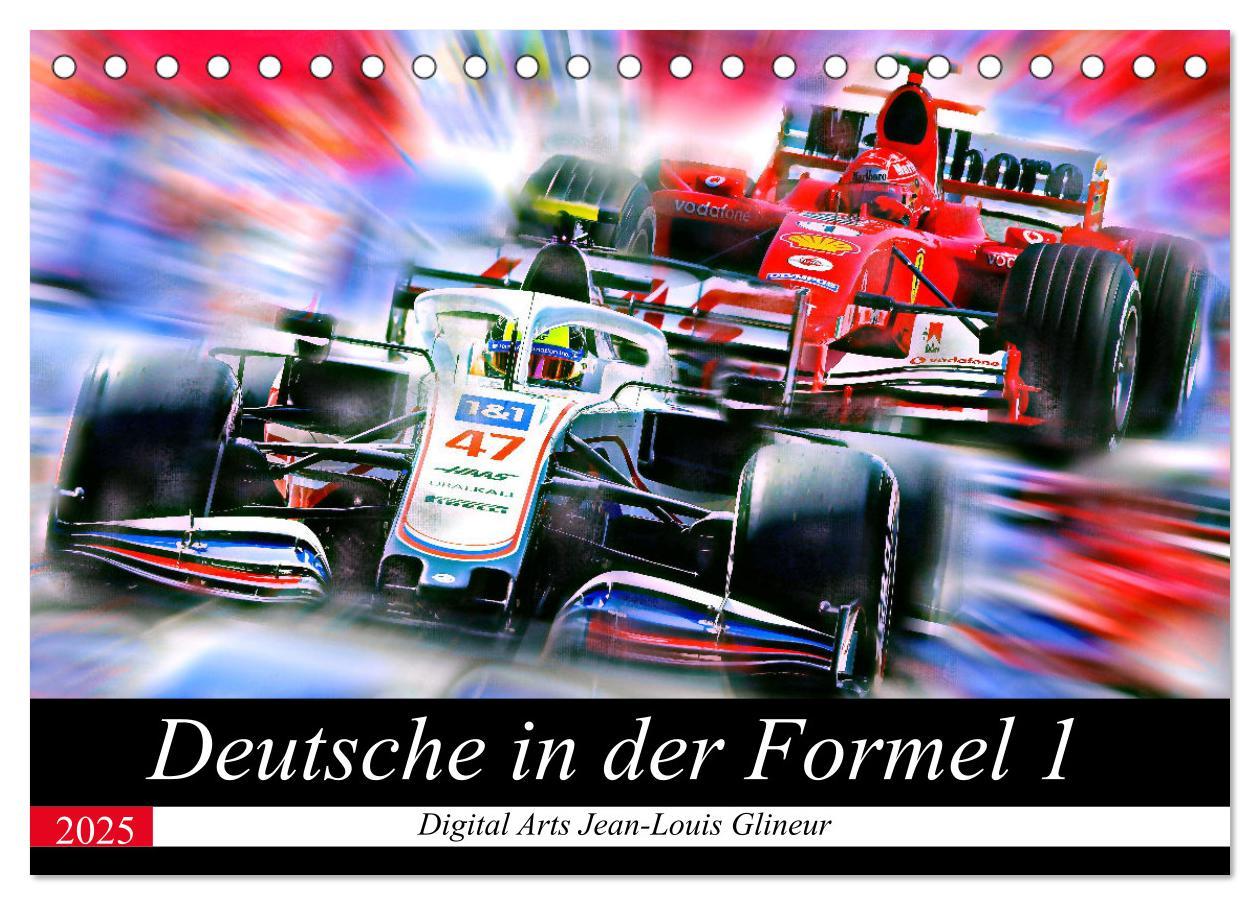 Cover: 9783435242733 | Deutsche in der Formel 1 (Tischkalender 2025 DIN A5 quer), CALVENDO...