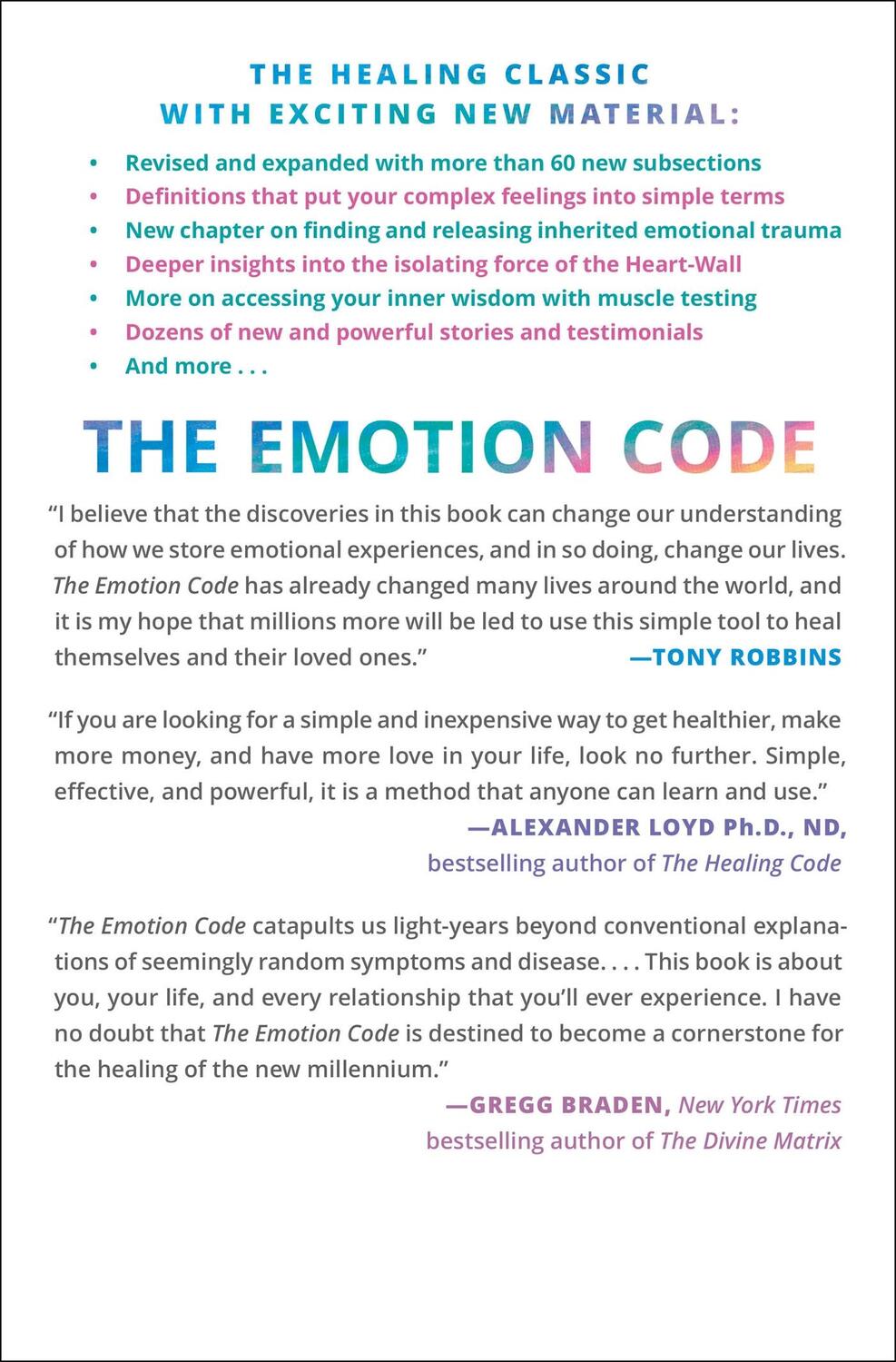 Rückseite: 9781250214508 | The Emotion Code | Bradley Nelson | Buch | Gebunden | Englisch | 2019