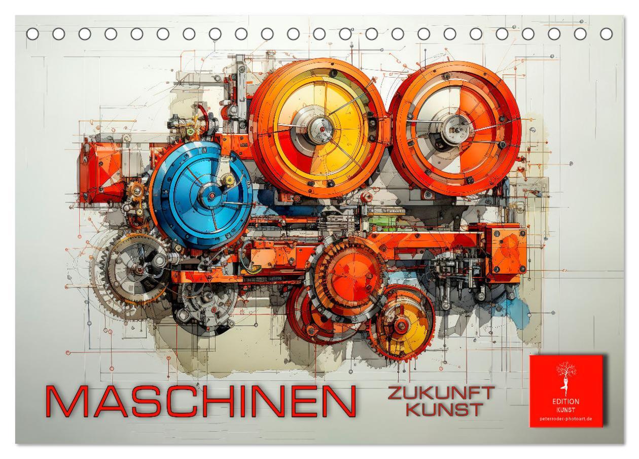 Cover: 9783383878213 | Maschinen Zukunft Kunst (Tischkalender 2025 DIN A5 quer), CALVENDO...