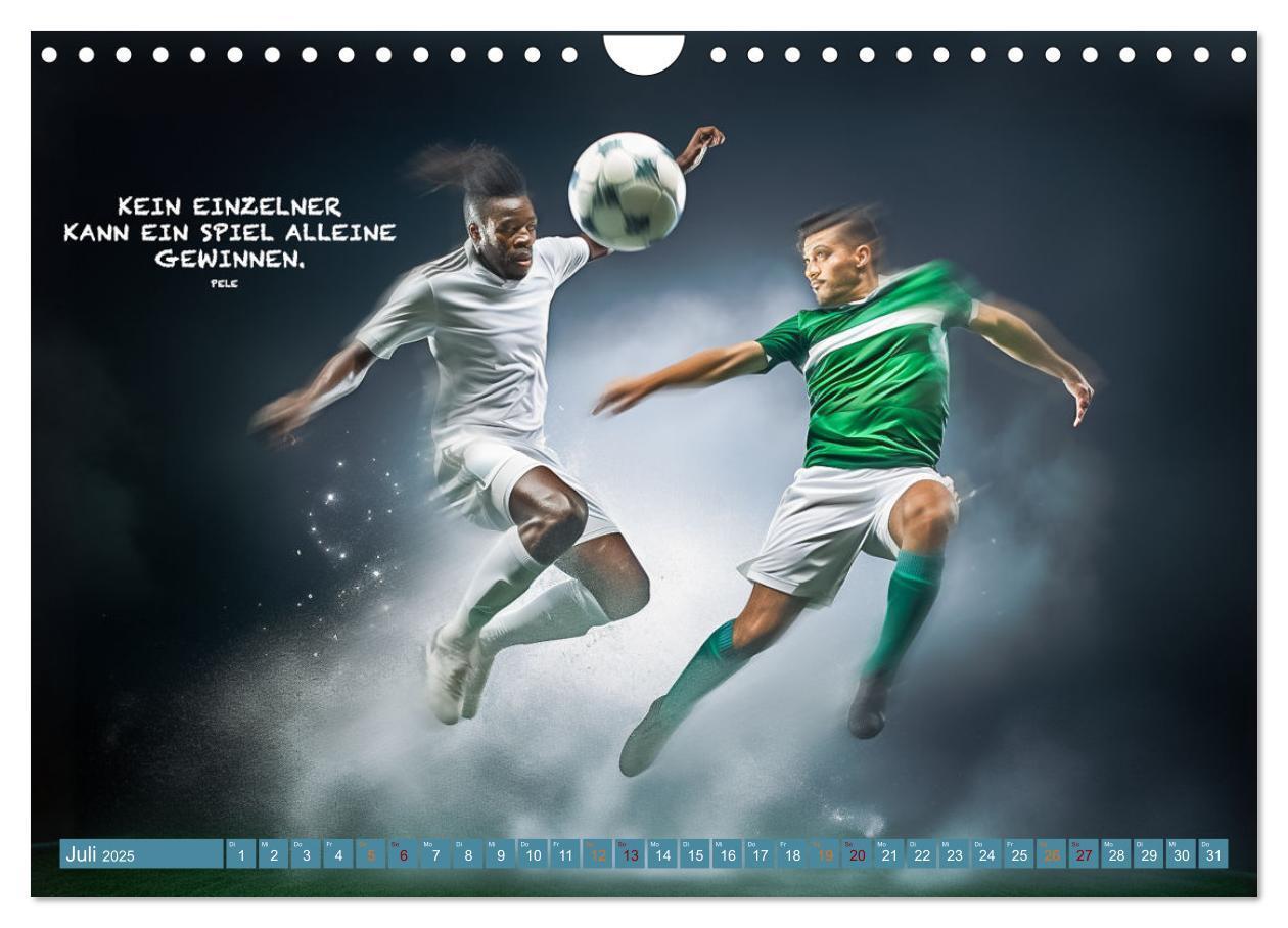 Bild: 9783457160763 | Fußball und tolle Sprüche (Wandkalender 2025 DIN A4 quer), CALVENDO...