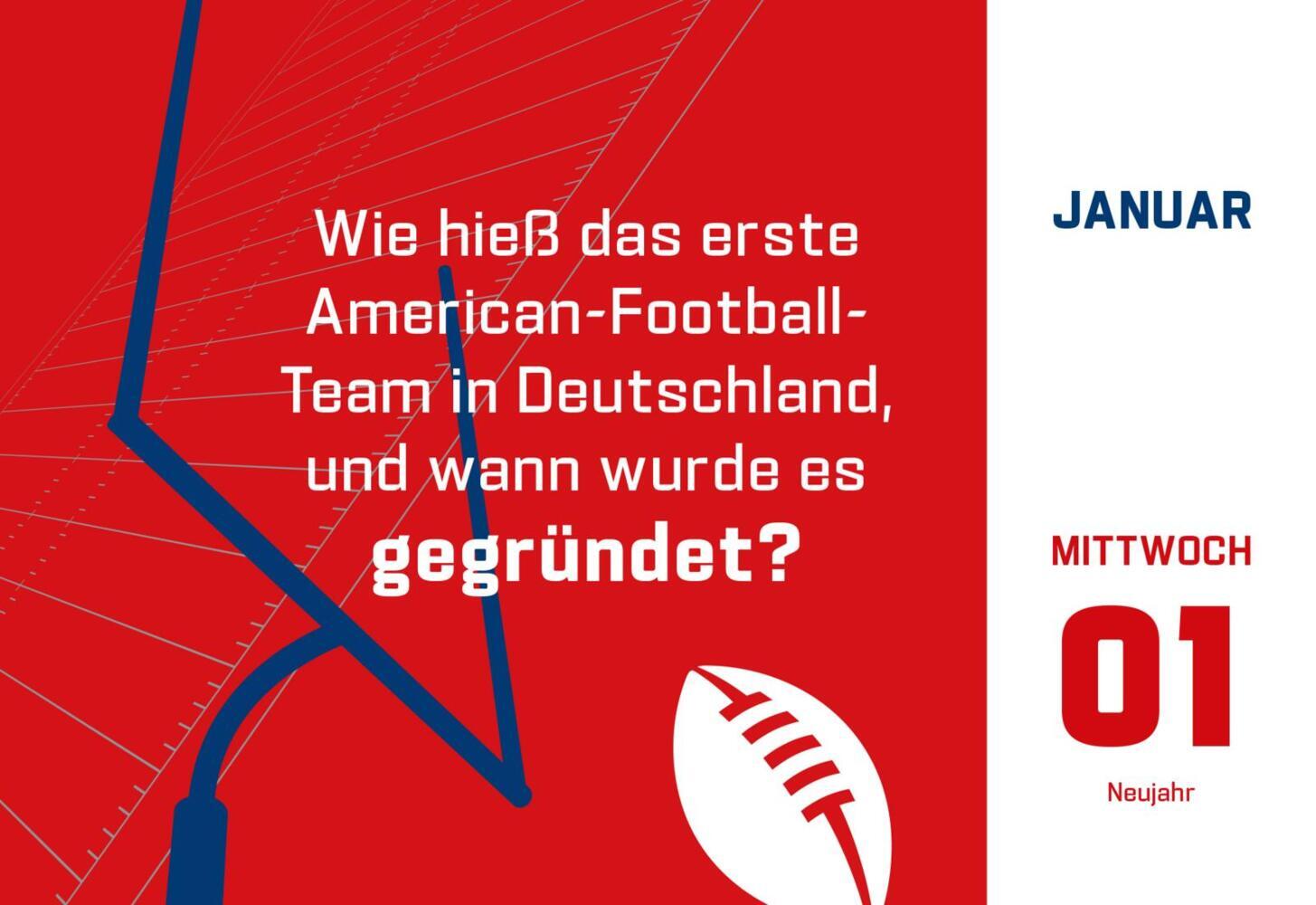 Bild: 9783830321347 | NFL Quiz Kalender - 2025 | Holger Weishaupt | Kalender | 640 S. | 2025