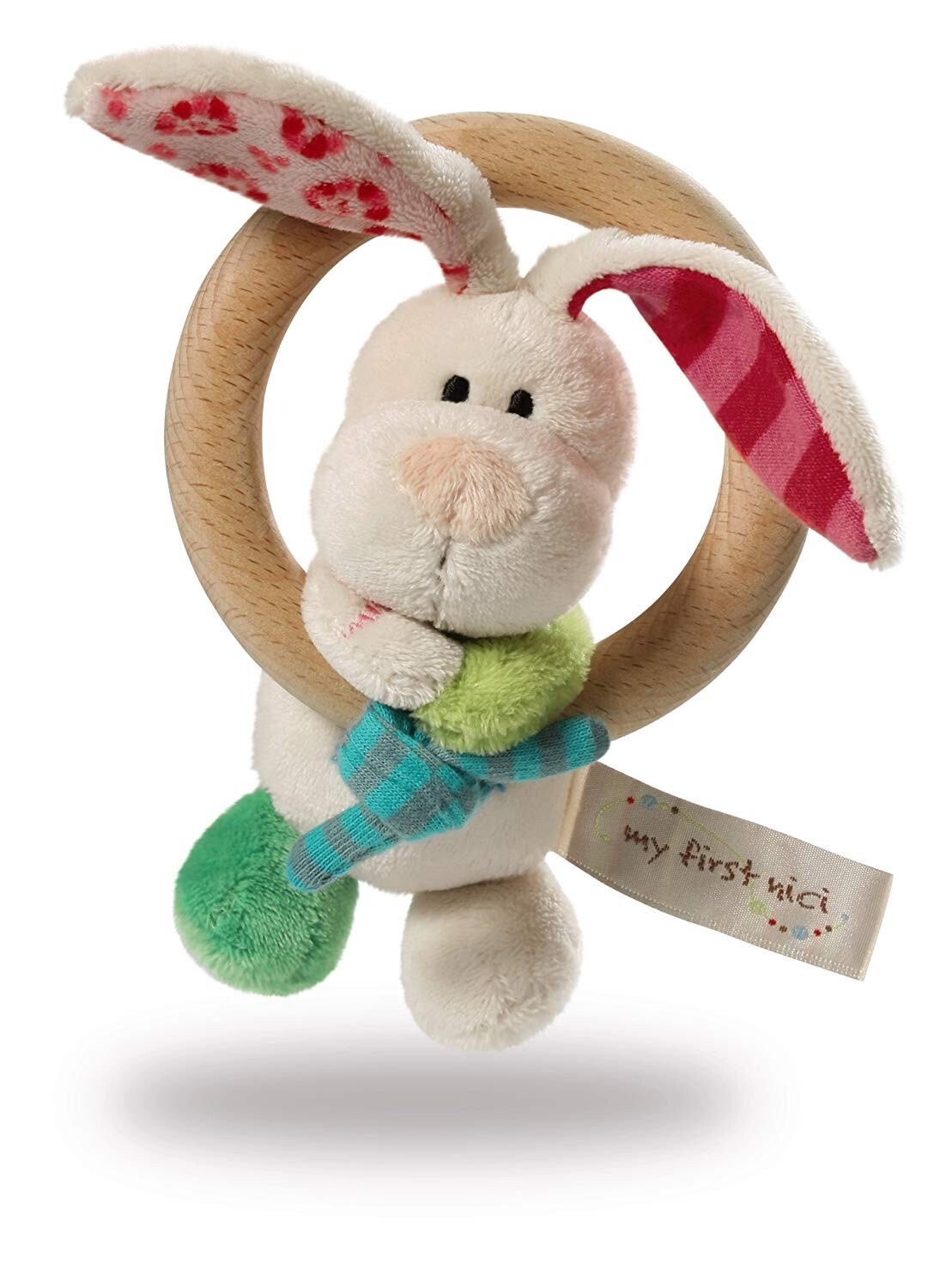 Cover: 4012390374339 | Nici 37433 Holzgreifring Hase Tilli mit Glocke | My First NICI | 37433