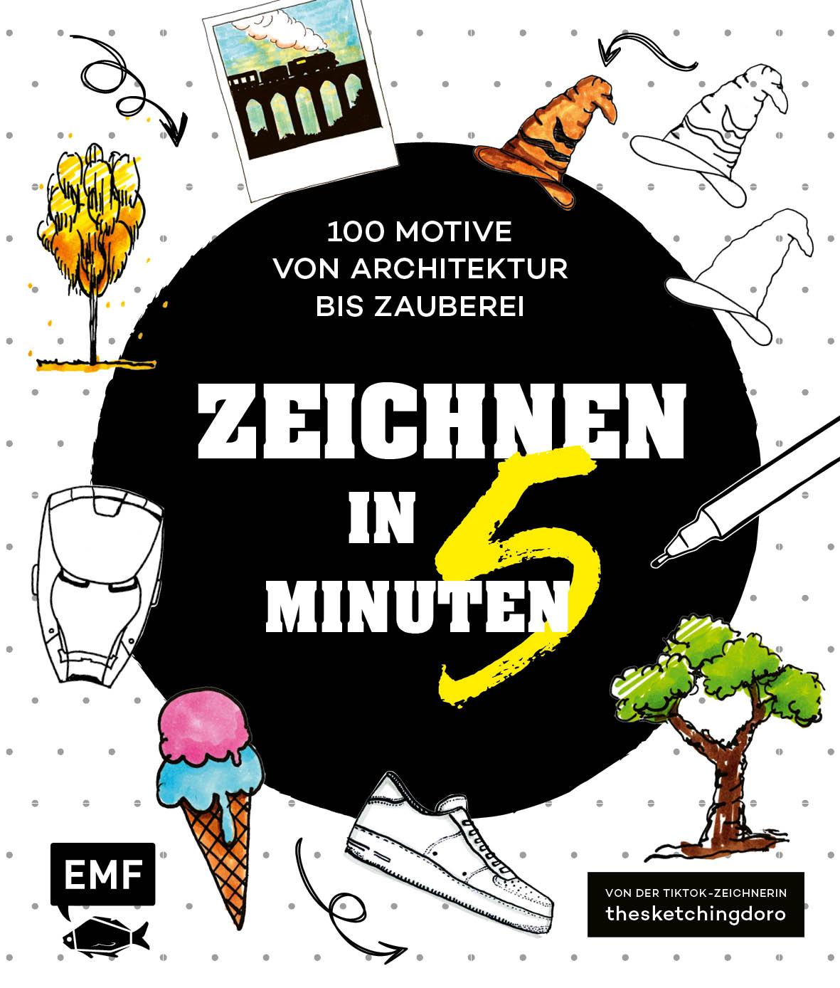 Cover: 9783745909708 | Zeichnen in 5 Minuten - 100 Motive von Architektur bis Zauberei | Buch