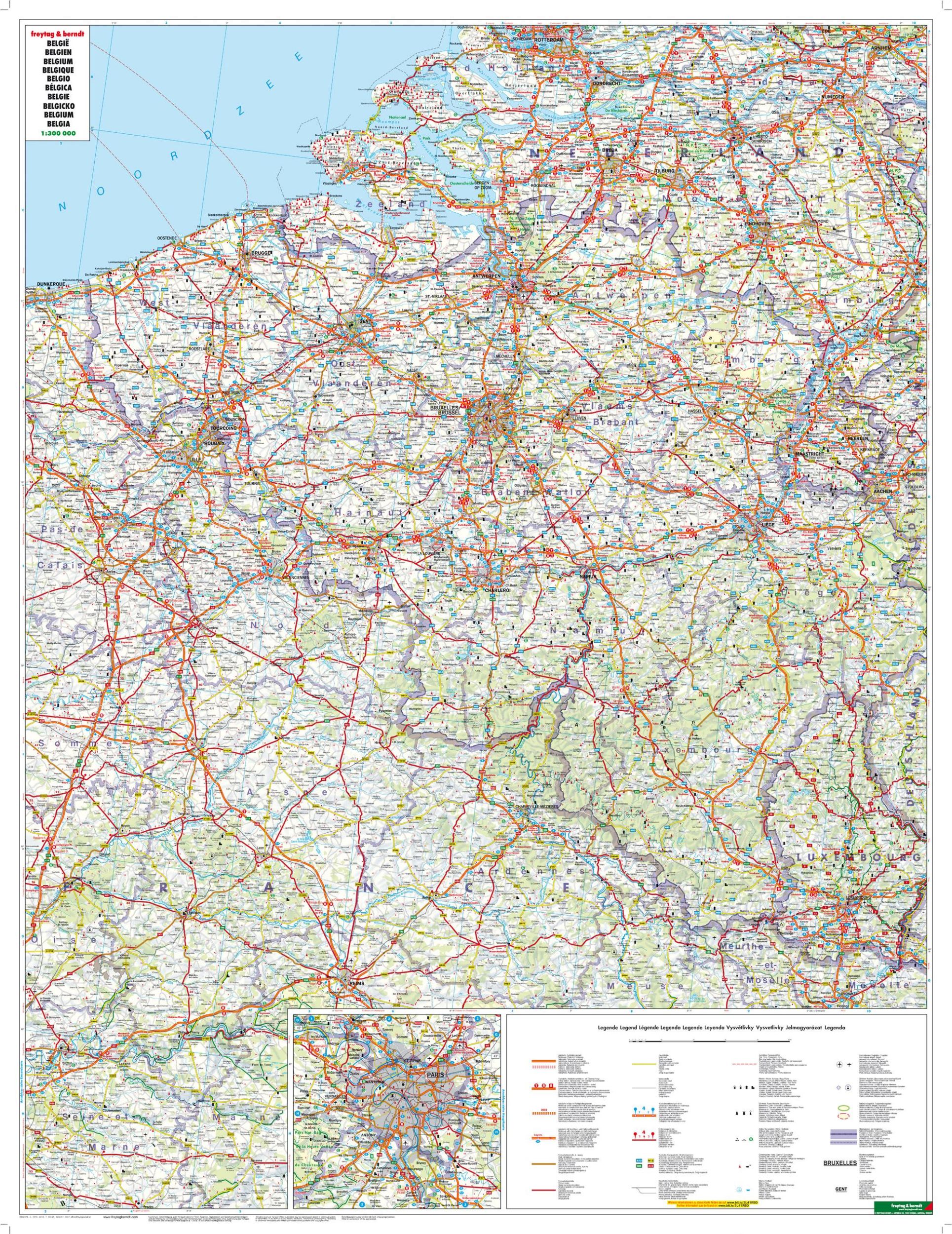 Bild: 9783707903157 | Belgien 1 : 300 000. Autokarte | (Land-)Karte | Deutsch | 2011