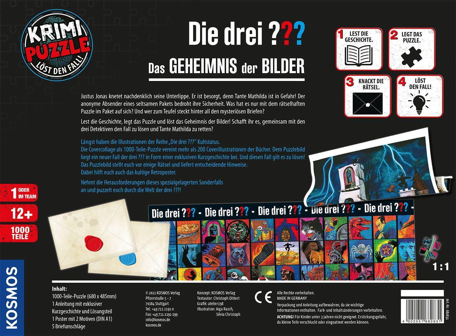 Bild: 4002051680831 | Krimi-Puzzle: Die drei ??? - Das Geheimnis der Bilder (1000 Teile)