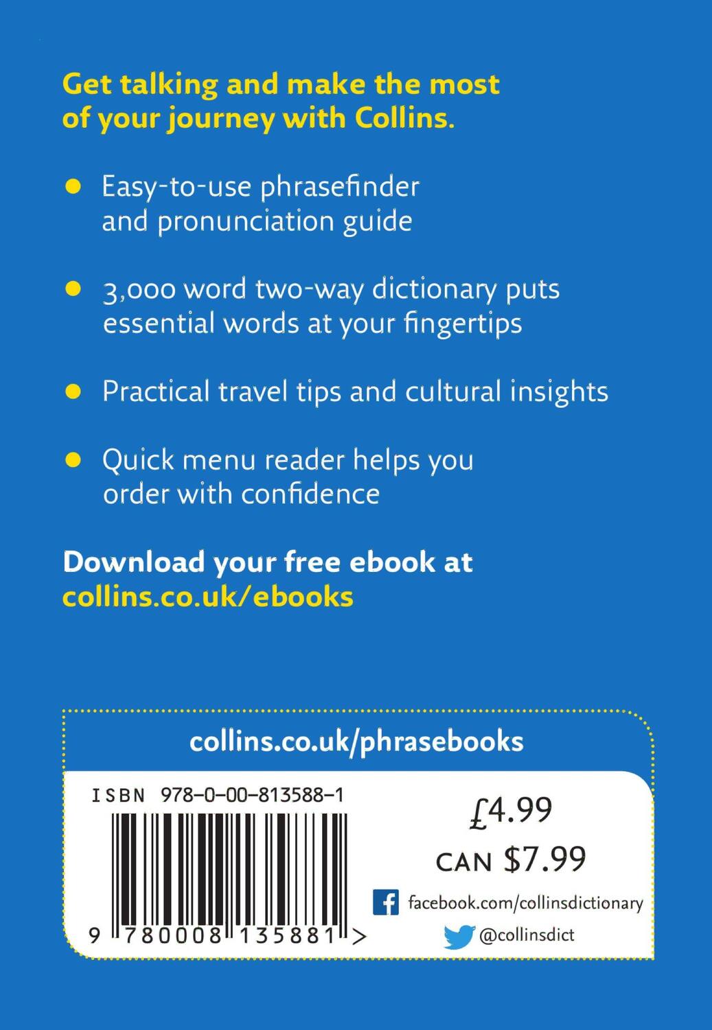 Rückseite: 9780008135881 | Collins Gem French Phrasebook &amp; Dictionary | Collins Uk | Taschenbuch