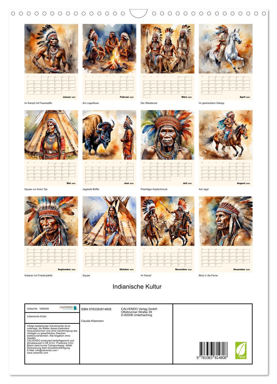 Bild: 9783383814808 | Indianische Kultur (Wandkalender 2025 DIN A3 hoch), CALVENDO...