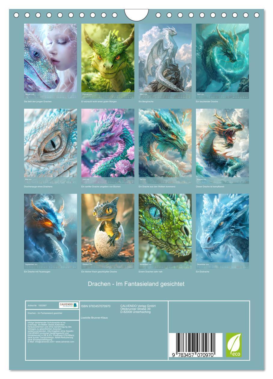 Bild: 9783457070970 | Drachen - Im Fantasieland gesichtet (Wandkalender 2025 DIN A4...