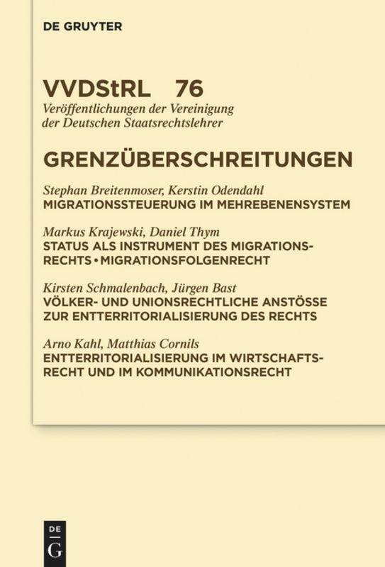 Cover: 9783110496611 | Grenzüberschreitungen | Stephan Breitenmoser (u. a.) | Buch | 555 S.