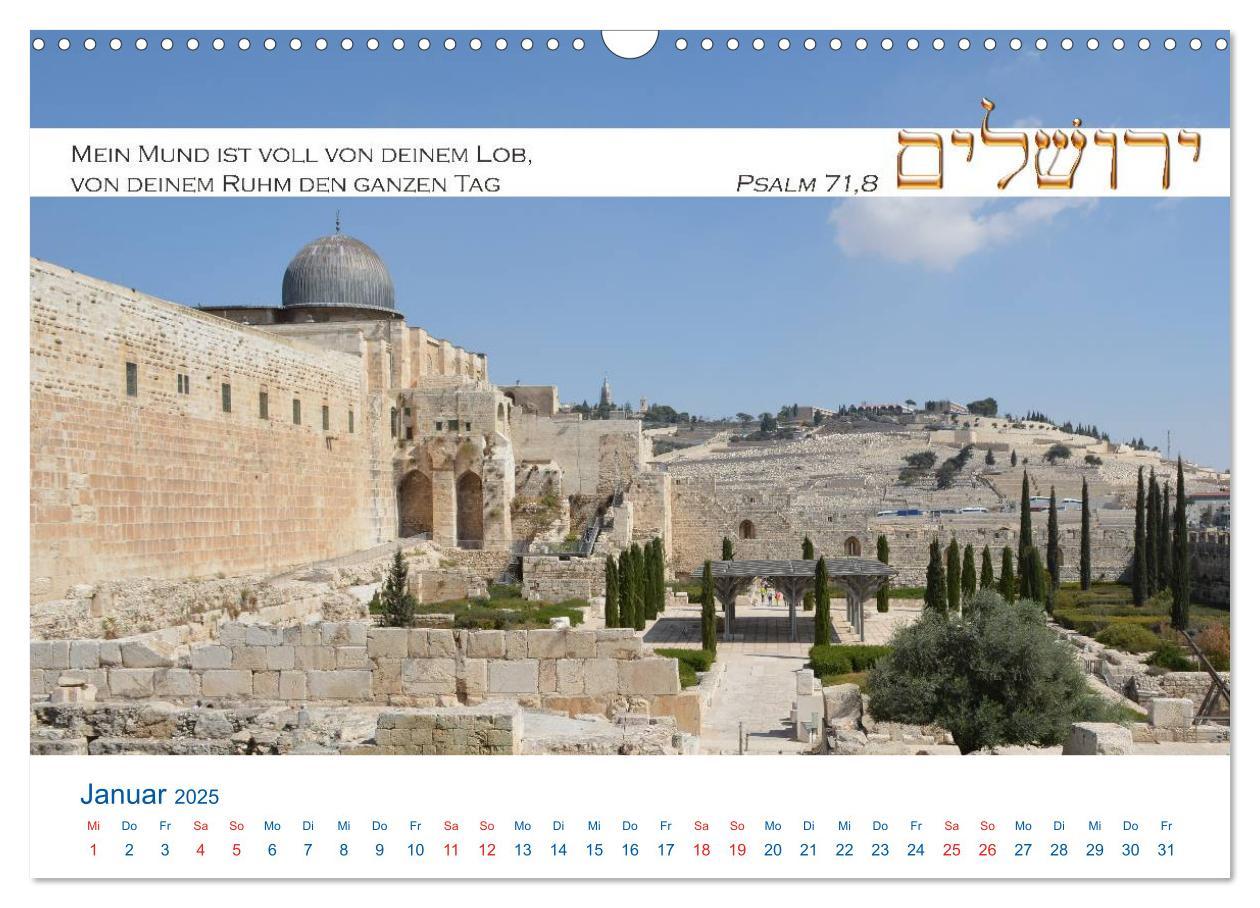 Bild: 9783435677863 | Jerusalem. Kalender mit Bibelworten (Wandkalender 2025 DIN A3...