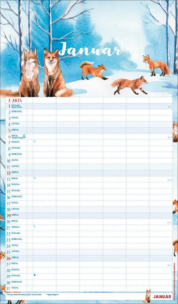 Bild: 9783731877127 | Familienplaner Aquarell 2025 | Verlag Korsch | Kalender | 14 S. | 2026