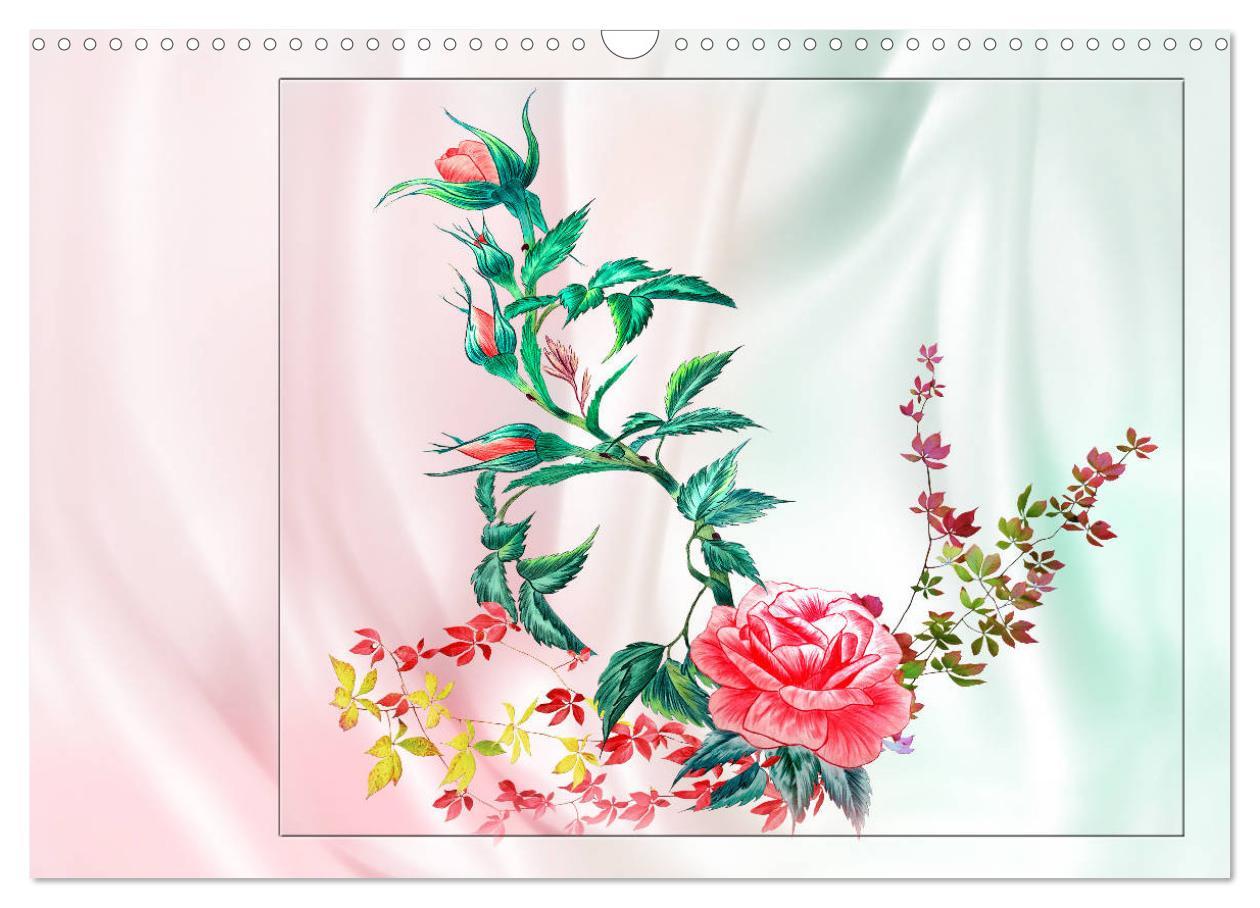 Bild: 9783435554164 | Blumen-Zeichnungen (Wandkalender 2025 DIN A3 quer), CALVENDO...