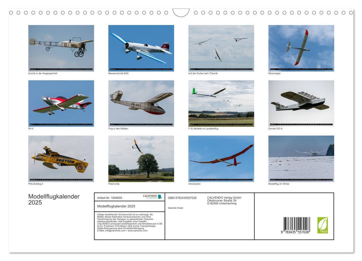 Bild: 9783435557028 | Modellflugkalender 2025 (Wandkalender 2025 DIN A3 quer), CALVENDO...