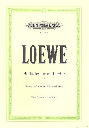 Cover: 9790014013172 | 15 Ballads and Songs Vol.1 | Carl Loewe | Buch | Edition Peters