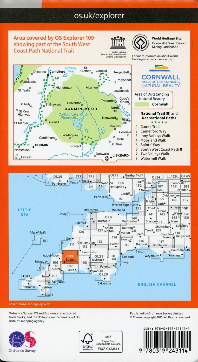 Bild: 9780319243114 | Bodmin Moor | Ordnance Survey | (Land-)Karte | Karte/Landkarte | 2015